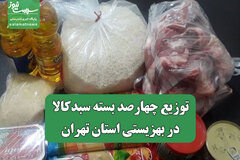 توزیع چهارصد بسته سبدکالا در بهزیستی استان تهران