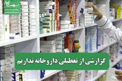 گزارشی از تعطیلی داروخانه نداریم