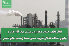 توقف قطعی حملات متجاوزین، پیشگیری از آثار جنگ و پیگیری محاکمه عاملان تخریب عمدی محیط زیست و منابع طبیعی