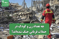 چه تعداد زن و کودک در حملات قربانی جنگ شده‌اند؟