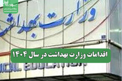 اقدامات وزارت بهداشت در سال 1404