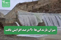 میزان بارندگی‌ها ۹۰ درصد افزایش یافت