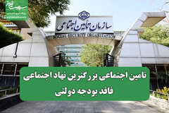 تامین اجتماعی بزرگترین نهاد اجتماعی فاقد بودجه دولتی
