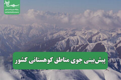 پیش‌بینی جوی مناطق کوهستانی کشور