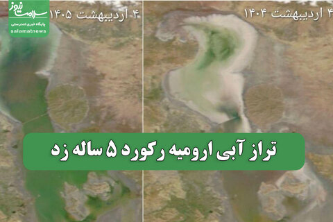 تراز آبی ارومیه رکورد 5 ساله زد