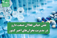 نقش حیاتی فعالان صنعت دارو در مدیریت بحران‌های اخیر کشور