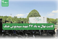 کاشت نهال به یاد 27 شهید سپیدپوش جنگ