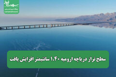 سطح تراز دریاچه ارومیه ۱.۴۰ سانتیمتر افزایش یافت