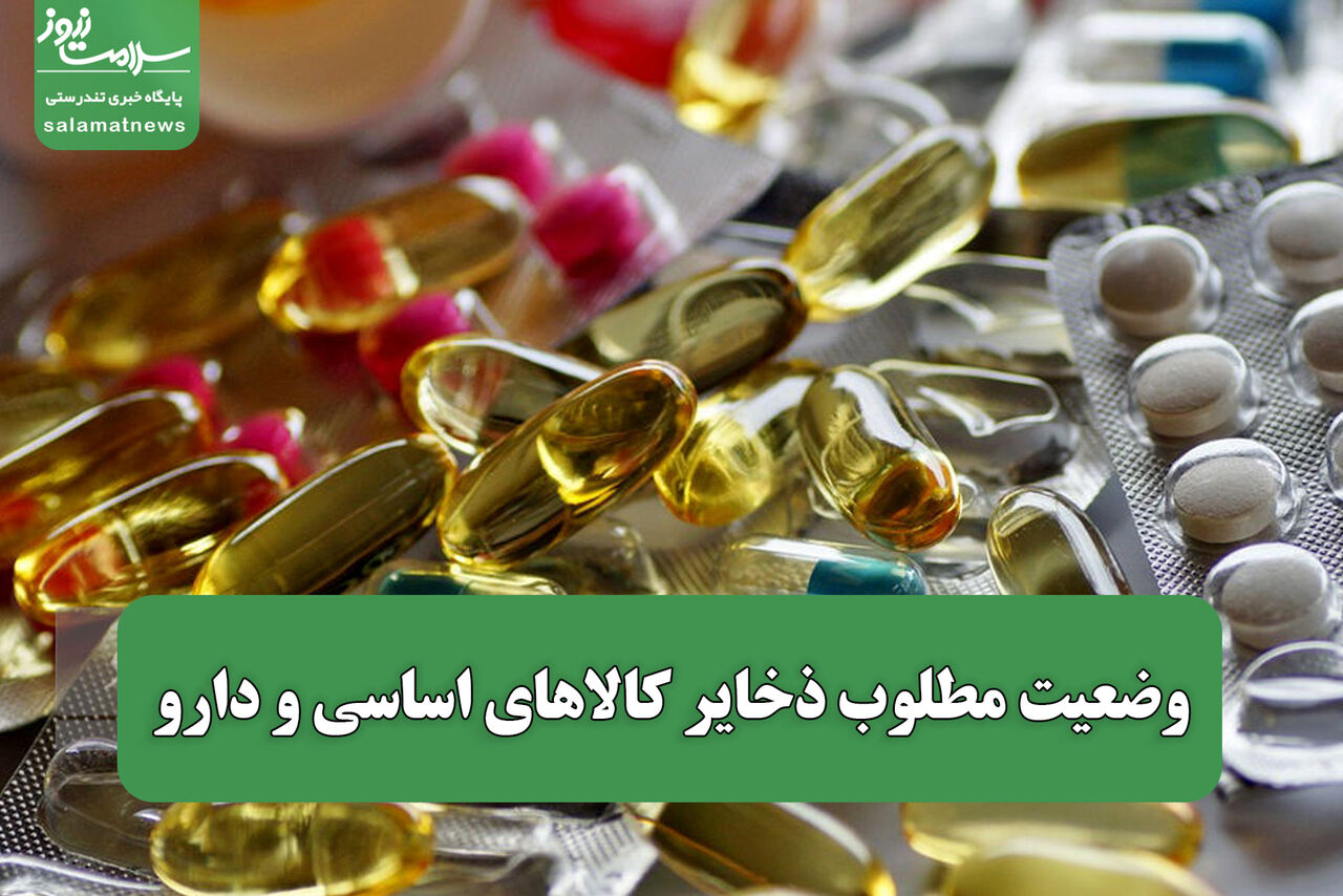 وضعیت مطلوب ذخایر کالاهای اساسی و دارو