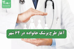 آغاز طرح پزشک خانواده  در ۶۴ شهر