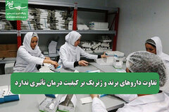 تفاوت داروهای برند و ژنریک بر کیفیت درمان تأثیری ندارد