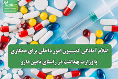 اعلام آمادگی کمیسیون امور داخلی برای همکاری با وزارت بهداشت در راستای تامین دارو