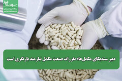 دبیر سندیکای مکمل‌ها: مقررات صنعت مکمل نیازمند بازنگری است