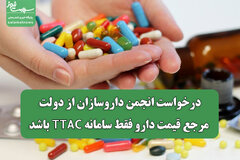 درخواست انجمن داروسازان از دولت؛ مرجع قیمت دارو فقط سامانه TTAC باشد