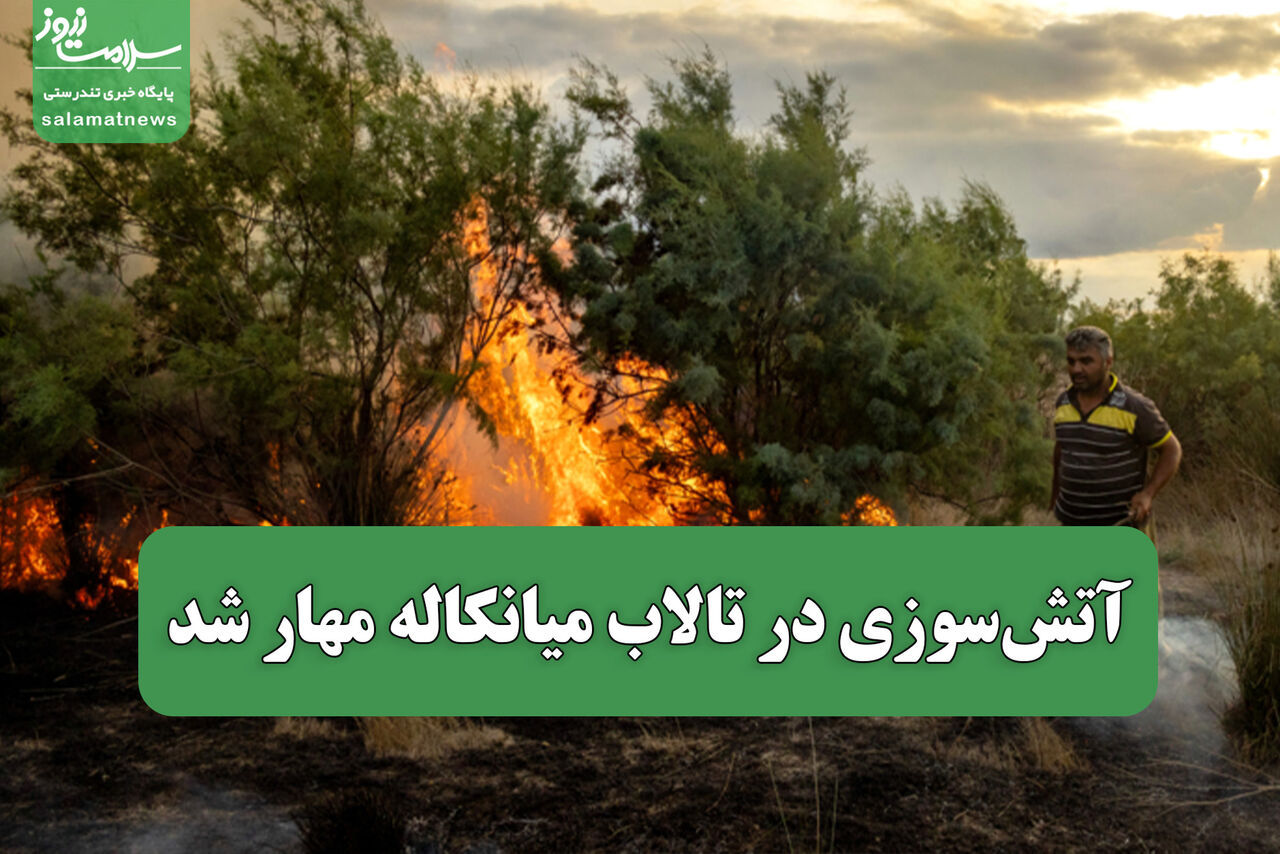 آتش‌سوزی در تالاب میانکاله مهار شد