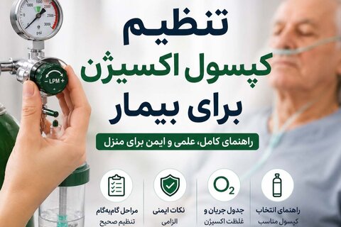 تنظیم کپسول اکسیژن برای بیمار