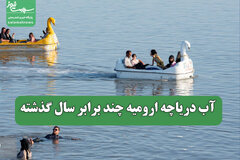 آب دریاچه ارومیه چند برابر سال گذشته