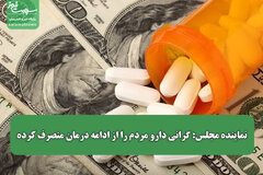 نماینده مجلس: گرانی دارو مردم را از ادامه درمان منصرف کرده