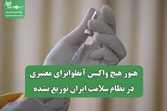 هنوز هیچ واکسن آنفلوانزای معتبری در نظام سلامت ایران توزیع نشده