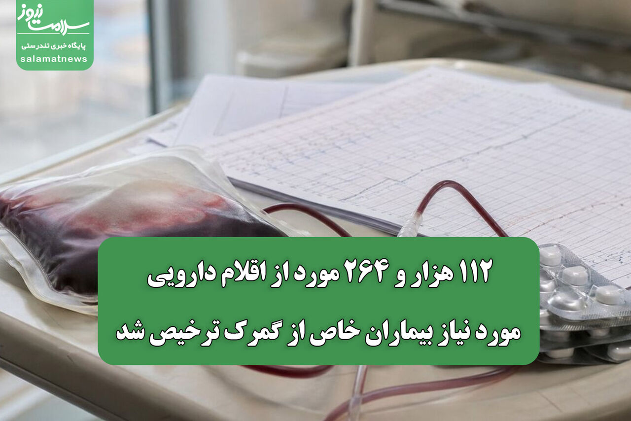 ۱۱۲ هزار و ۲۶۴ مورد از اقلام دارویی مورد نیاز بیماران خاص از گمرک ترخیص شد