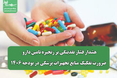 هشدار فشار نقدینگی بر زنجیره تامین دارو / ضرورت تفکیک منابع تجهیزات پزشکی در بودجه ۱۴۰۶