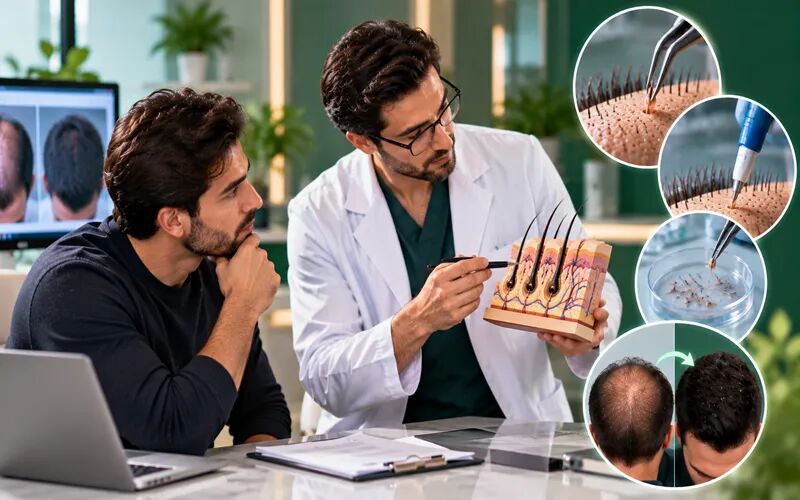 روش های کاشت مو برای مردان چیست؟ 5 تکتیک با نتیجه طبیعی