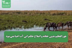 هورالعظیم بدون حقابه و اصلاح حکمرانی آب احیا نمی‌شود