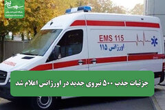 جزئیات جذب ۵۰۰ نیروی جدید در اورژانس اعلام شد