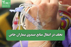تخلف در انتقال منابع صندوق بیماران خاص