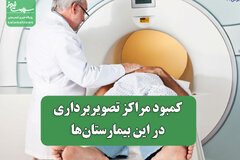 کمبود مراکز تصویربرداری در این بیمارستان‌ها