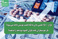 بازار ۱۵۰۰ همتی دارو با ۸۵ همت پوشش داده می‌شود؟ /  باز هم بیماران باید تاوان کمبود بودجه را بدهند؟