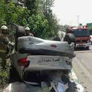 برخورد شدید 2 خودرو در بزرگراه یادگار امام(ره)/ راننده 206 جان خود را از دست داد