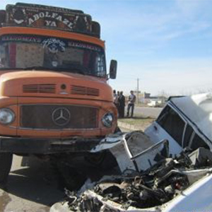 5 کشته و زخمی در تصادف کامیون،خاور و پراید