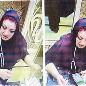 عکس/خرید طلا با عابربانک سرقتی/ درخواست پلیس برای شناسایی زن ۴۰ ساله