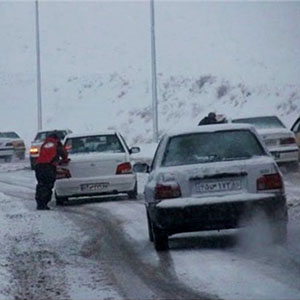 بارش برف در محورهای استان گیلان و اردبیل