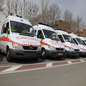 استقرارآمبولانس ها اورژانس تهران در فرودگاه مهرآباد برای انتقال مصدومان زلزله به مراکز درمانی