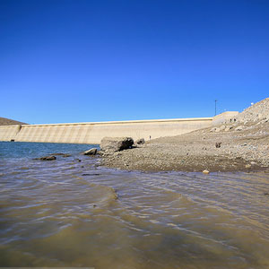 عکس/کاهش شدید ورودی سد اکباتان همدان