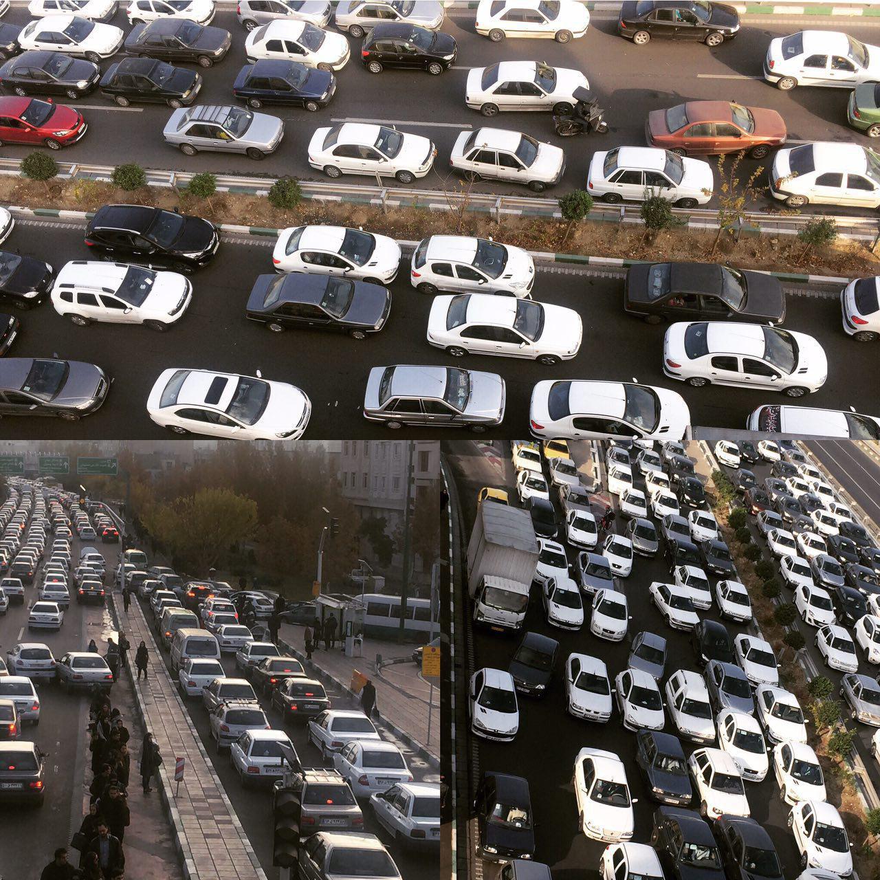 تهرانی‌ها «۲۰میلیون ساعت در روز» پشت ترافیک می‌مانند
