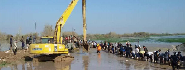 سیل نفتی در خوزستان