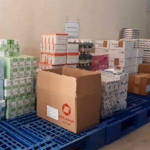 ارسال محموله‌های اهدایی تجهیزات و ملزومات پزشکی در چهار نوبت به مناطق سیل‌زده