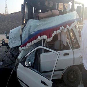 2 فوتی و 10 مصدوم در تصادف مینی‌بوس اردوی دانش‌آموزی در یزد