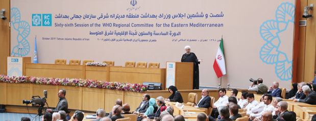 روحانی در اجلاس وزرای بهداشت منطقه مدیترانه شرقی:دولت سلامت و محیط زیست بودن افتخار ماست