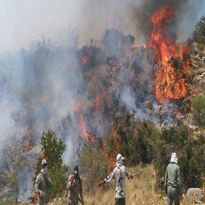 مهار یک فقره آتش سوزی در گچساران
